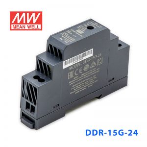 DDR-15G-24台湾明纬15W 9~36V输入24V0.63A输出导轨型DC-DC电源