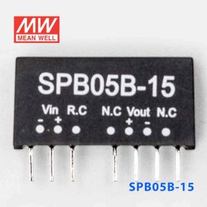 SPB05B-15  5W  18~36V 输入 15V 稳压单路输出明纬DC-DC转换模块电源
