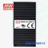 NSD10-48D15  10W  22~72V  输入 ±15V  稳压双路输出板上型明纬DC-DC变换电源