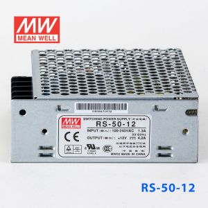 RS-50-12 50W 12V4.2A 单路输出明纬开关电源(G3系列-高性能内置有外壳) 