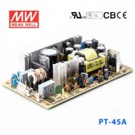 PT-45A  45W +5V 5A +12V 2.5A -5V 0.5A  三路输出无外壳PCB板明纬开关电源