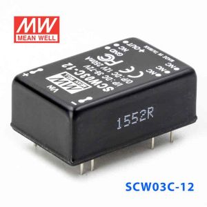 SCW03C-12  3W  36~72V  输入 12V  稳压单路输出明纬DC-DC转换模块电源
