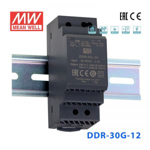 DDR-30G-12台湾明纬30W 9~36V输入 12V2.5A输出导轨型DC-DC电源