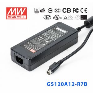 GS120A12-R7B 120W 12V8.5A 输出绿色能源明纬电源适配器(三线插口)
