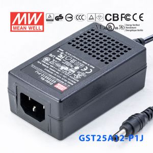GST25A12-P1J 25W 12V2.08A高效能低空载损耗绿色节能桌上型适配器