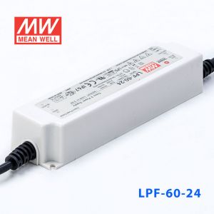 LPF-60-24  60W  24V 2.5A  恒压+恒流有PFC高效率塑壳IP67防水LED电源