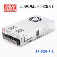 SP-320-7.5 320W 7.5V40A 单路输出带PFC功能CCC认证明纬开关电源
