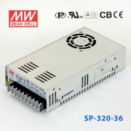 SP-320-36 320W 36V8.8A 单路输出带PFC功能CCC认证明纬开关电源