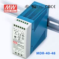 MDR-40-48 40W 48V0.83A 单输出低空载损耗DIN导轨型明纬电源