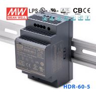 HDR-60-5  32.5W 5V 6.5A  单路输出明纬超薄型导轨安装电源