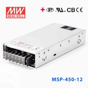 MSP-450-12  450W  12V 37.5A  单路输出带功率因素校正高可靠医疗型明纬开关电源