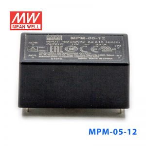 MPM-05-12台湾明纬5W 80~264V输入 12V0.42A输出绿色医疗基板电源