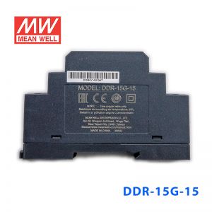 DDR-15G-15台湾明纬15W 9~36V输入 15V1A输出导轨型DC-DC电源