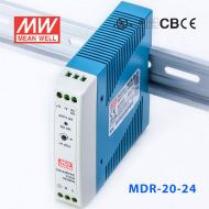 MDR-20-24 20W 24V1A 单输出低空载损耗DIN导轨型明纬电源