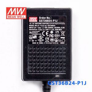 GST36B24-P1J 36W 24V1.5A高效能低空载损耗绿色节能桌上型适配器