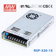 RSP-320-15 320W 15V21.4A 单路输出带功率因素校正超薄型明纬开关电源