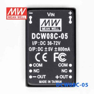 DCW08C-05  8W  36~72V  输入  ±5V  稳压双路输出明纬DC-DC转换模块电源