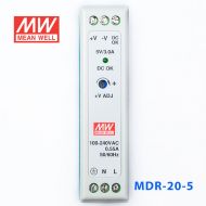 MDR-20-5 15W 5V2.5A 单输出低空载损耗DIN导轨型明纬电源