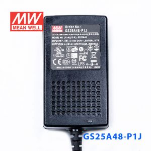 GS25A48-P1J 25W 48V0.52A 输出绿色能源明纬电源适配器(三线插口)