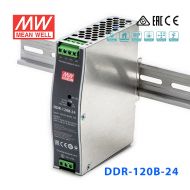 DDR-120B-24明纬120W 16.8~33.6V输入 24V5A输出导轨型DC-DC电源