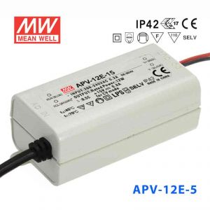 APV-12E-5   10W  5V 2A 明纬牌恒压输出防水塑壳LED照明电源