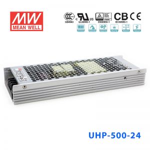 UHP-500-15 500W 15V 33.4A 明纬PFC高性能超薄电源