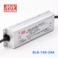 ELG-150-24A  150W  24V 6.25A  A型(电流可调/铝壳IP65/100～305Vac输入)明纬PFC防水LED电源