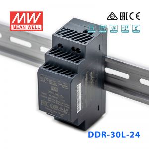 DDR-30L-24台湾明纬30W 18~75V输入 24V1.25A输出导轨型DC-DC电源