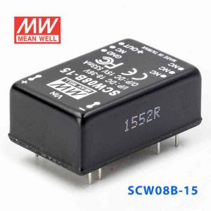 SCW08B-15  8W  18~36V 输入 15V  稳压单路输出明纬DC-DC转换模块电源