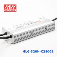 HLG-320H-C2800B 320W 宽范围输入 57~114V 2800mA  强耐环境高压恒流输出PFC高效铝壳IP67防水LED电源