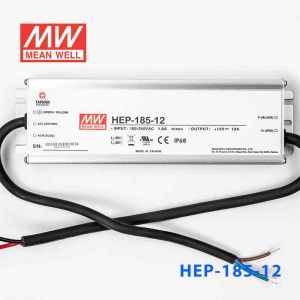 HEP-185-12  185W 12V 13A无风扇全密封IP68防护高效率明纬电源