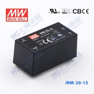 IRM-20-15  20W  15V  1.4A  单路输出高能效裸板型明纬开关电源