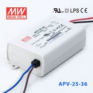 APV-25-36    25W    36V   0.7A 明纬牌恒压输出防水塑壳LED照明电源 