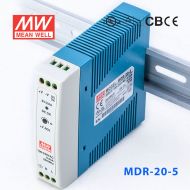MDR-20-5 15W 5V2.5A 单输出低空载损耗DIN导轨型明纬电源