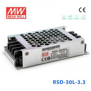 RSD-30L-3.3 30W 18~72V输入 3.3V 6A 输出铁道专用明纬DC-DC转换电源
