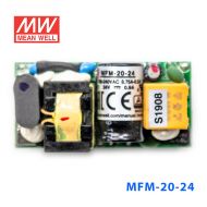 MFM-20-24 台湾明纬20W24V直流稳压PCB裸板开关电源0.9A医疗级