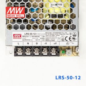 LRS-50-12 50W 12V 4.2A单路输出超薄型低空载损耗明纬开关电源