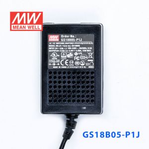 GS18B05-P1J 18W 5V3A 输出绿色能源明纬电源适配器(双线插口)