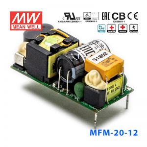 MFM-20-12明纬21.6W 80~264V输入12V1.8A输出PCB裸板医疗开关电源