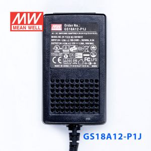 GS18A12-P1J 18W 12V1.5A 输出绿色能源明纬电源适配器(三线插口)