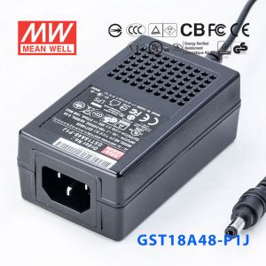 GST18A48-P1J  18W 48V0.375A高效能低空载损耗绿色节能桌上型适配器