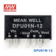 DPU01N-12 1W 24V 转 ±12V  非稳压双路输出明纬DC-DC转换模块电源