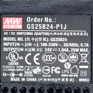 GST25B24-P1J 25W 24V1.04A高效能低空载损耗绿色节能桌上型适配器