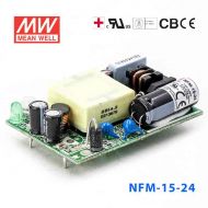NFM-15-24  15W  24V 0.63A  微漏电PCB板单路输出板上插装型医用明纬开关电源