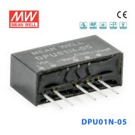 DPU01N-05 1W 24V 转 ±5V  非稳压双路输出明纬DC-DC转换模块电源