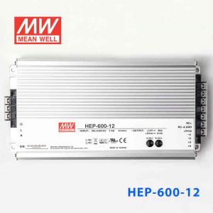 HEP-600-12   480W   12V  40A  高效率无风扇密封全灌胶恶劣环境适用明纬开关电源
