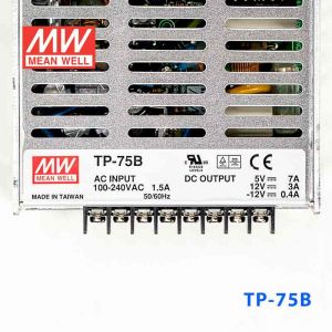 TP-75B  75W +5V 10A +12V 4A -12V 0.6A  三路输出带PFC明纬开关电源