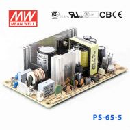 PS-65-5  65W  5V 12A  单路输出无外壳PCB板明纬开关电源
