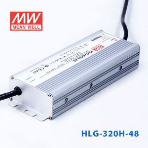 HLG-320H-48  320W  48V 6.7A 强耐环境恒压+恒流PFC高效铝壳IP67防水LED电源(引线接线) 
