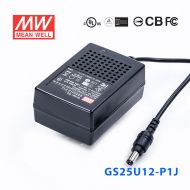 GS25U12-P1J 25W 12V2.08A 输出绿色能源明纬墙插电源适配器(美式插头) 